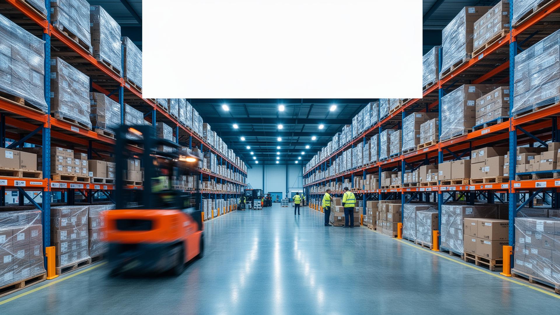 Modern Australian fulfilment warehouse with stacked inventory